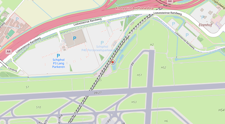 Kaart van de omgeving van de melding