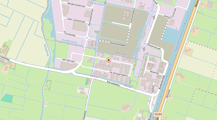 Kaart van de omgeving van de melding