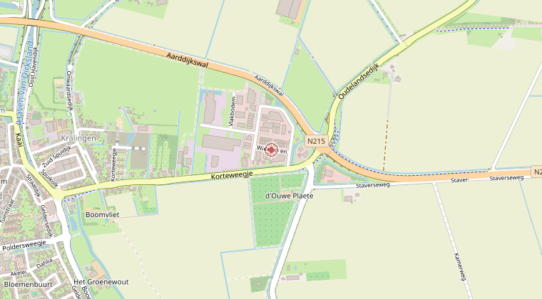 Kaart van de omgeving van de melding
