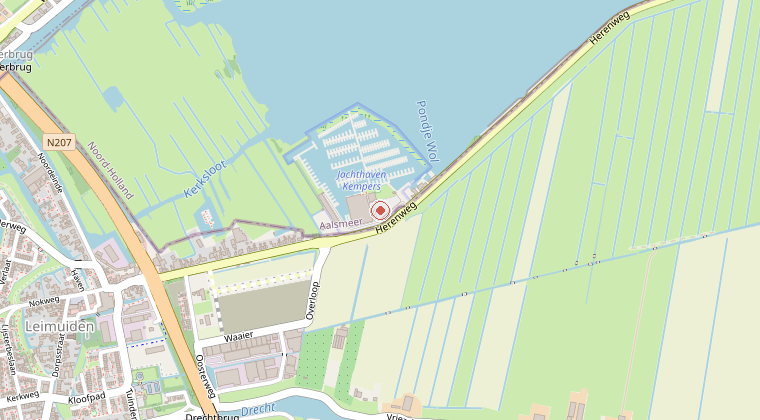 Kaart van de omgeving van de melding
