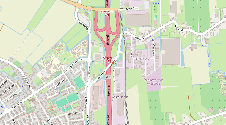 Kaart van de omgeving van de melding