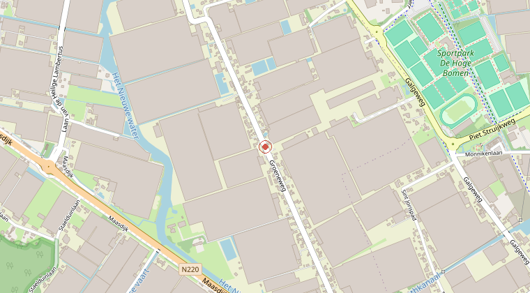Kaart van de omgeving van de melding