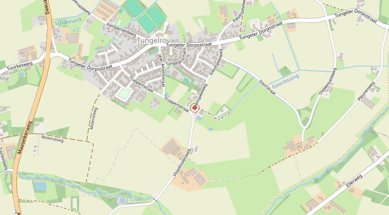 Kaart van de omgeving van de melding