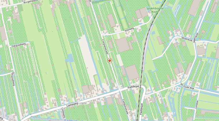 Kaart van de omgeving van de melding