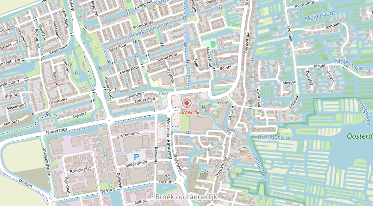 Kaart van de omgeving van de melding