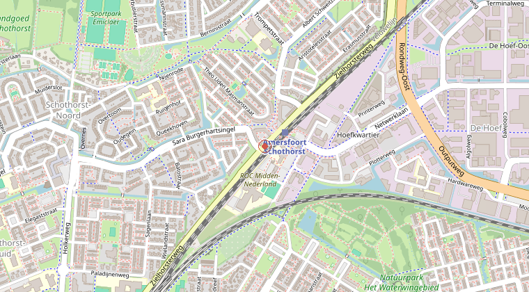 Kaart van de omgeving van de melding