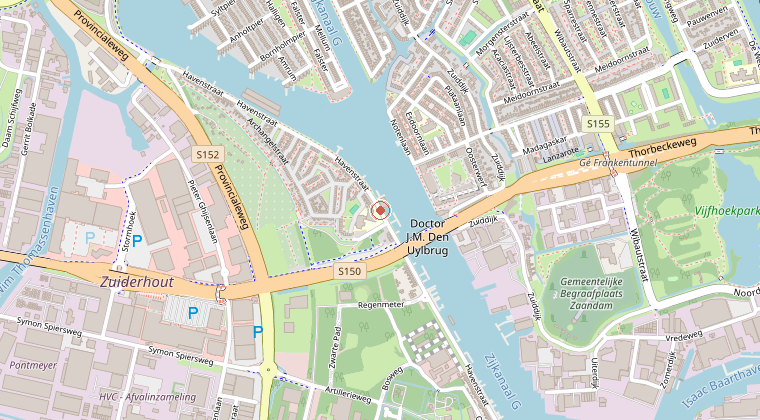Kaart van de omgeving van de melding