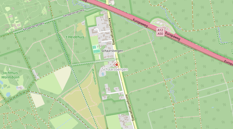 Kaart van de omgeving van de melding