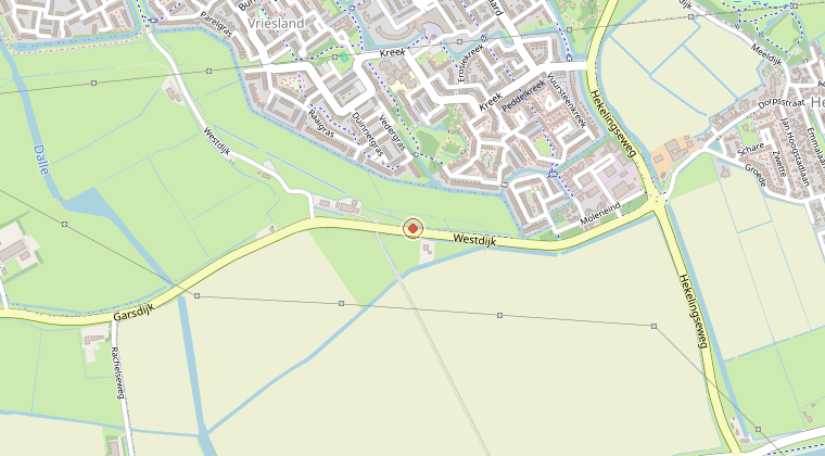 Kaart van de omgeving van de melding