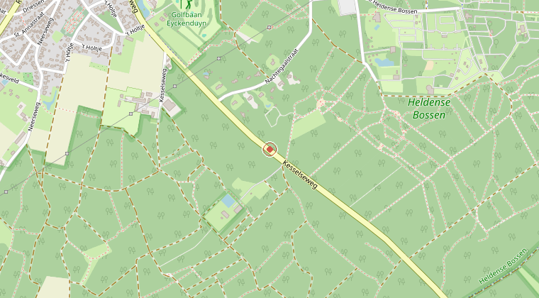 Kaart van de omgeving van de melding