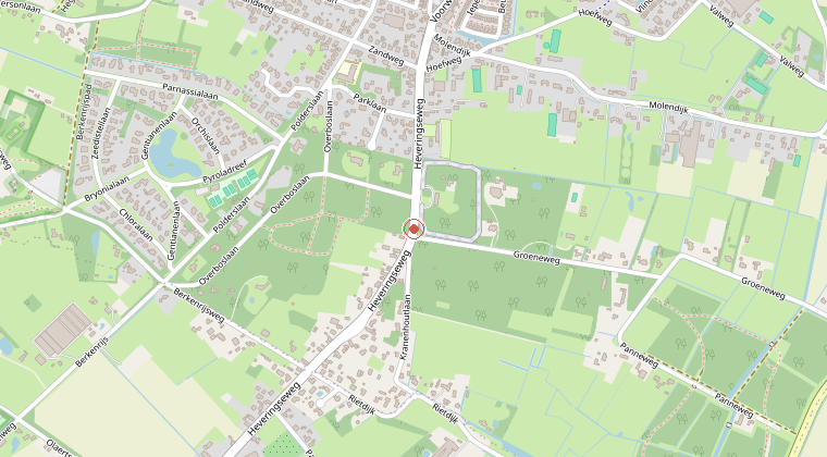 Kaart van de omgeving van de melding