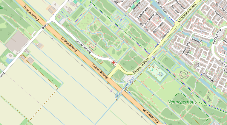 Kaart van de omgeving van de melding