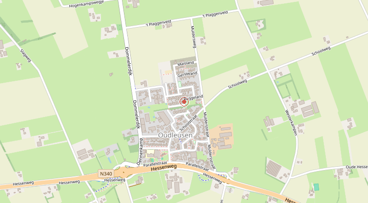 Kaart van de omgeving van de melding
