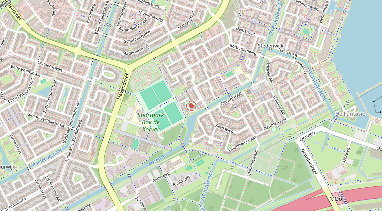 Kaart van de omgeving van de melding