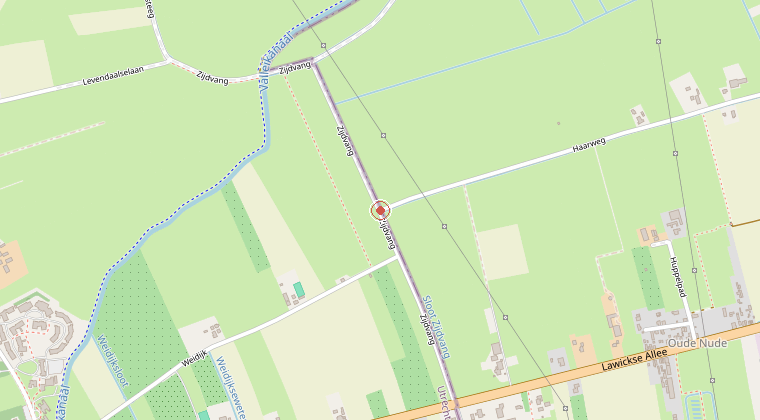 Kaart van de omgeving van de melding