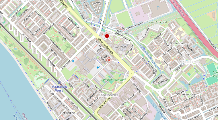 Kaart van de omgeving van de melding