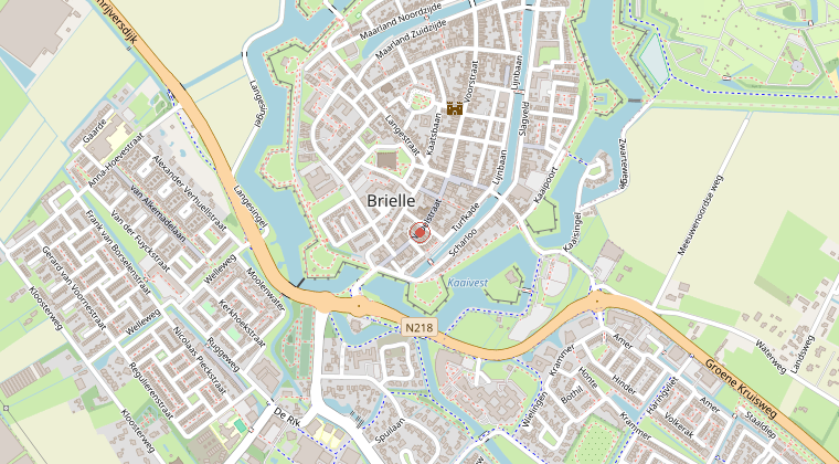Kaart van de omgeving van de melding