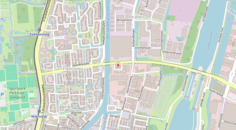 Kaart van de omgeving van de melding