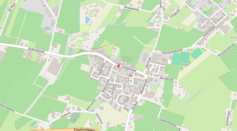 Kaart van de omgeving van de melding