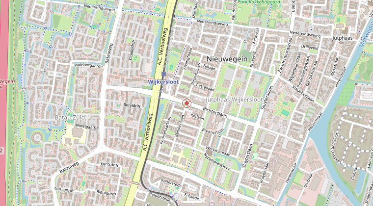 Kaart van de omgeving van de melding