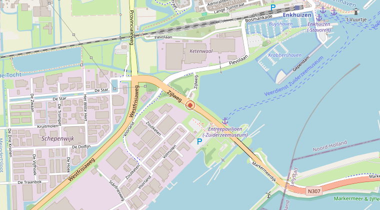 Kaart van de omgeving van de melding