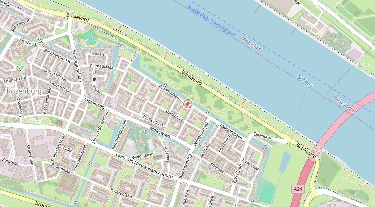 Kaart van de omgeving van de melding