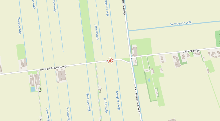Kaart van de omgeving van de melding