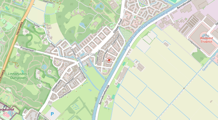 Kaart van de omgeving van de melding