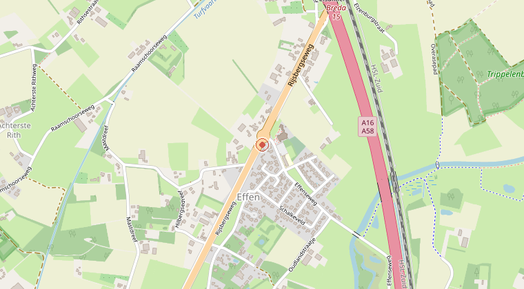 Kaart van de omgeving van de melding
