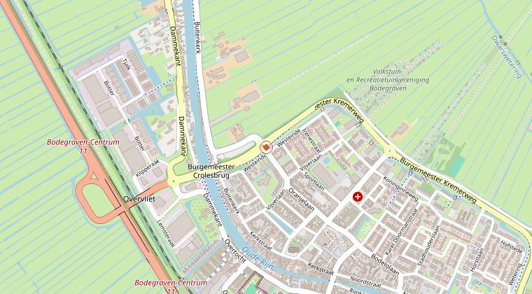 Kaart van de omgeving van de melding