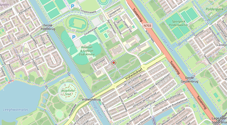 Kaart van de omgeving van de melding