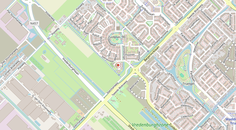 Kaart van de omgeving van de melding