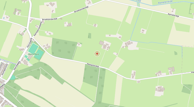 Kaart van de omgeving van de melding
