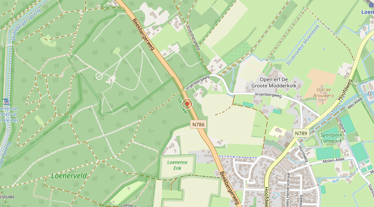 Kaart van de omgeving van de melding