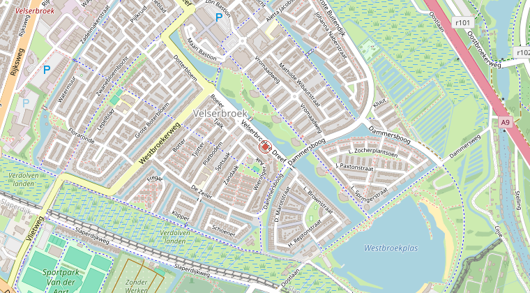 Kaart van de omgeving van de melding