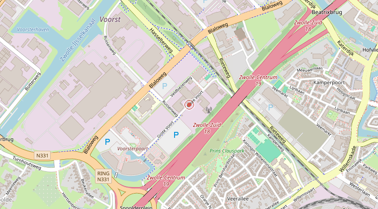 Kaart van de omgeving van de melding