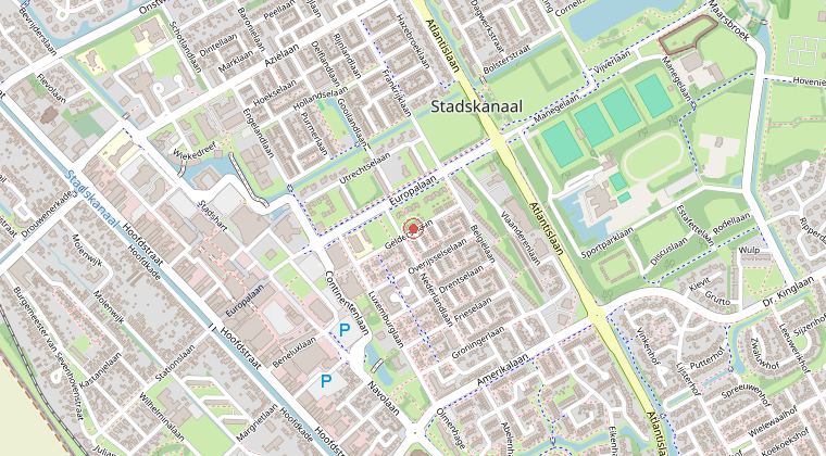 Kaart van de omgeving van de melding