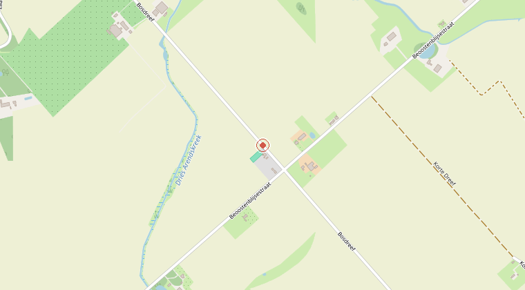 Kaart van de omgeving van de melding