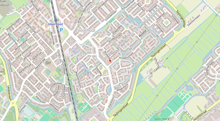 Kaart van de omgeving van de melding
