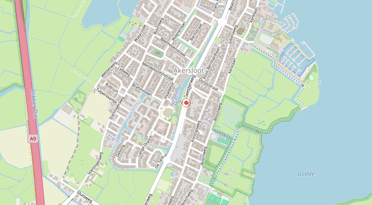 Kaart van de omgeving van de melding