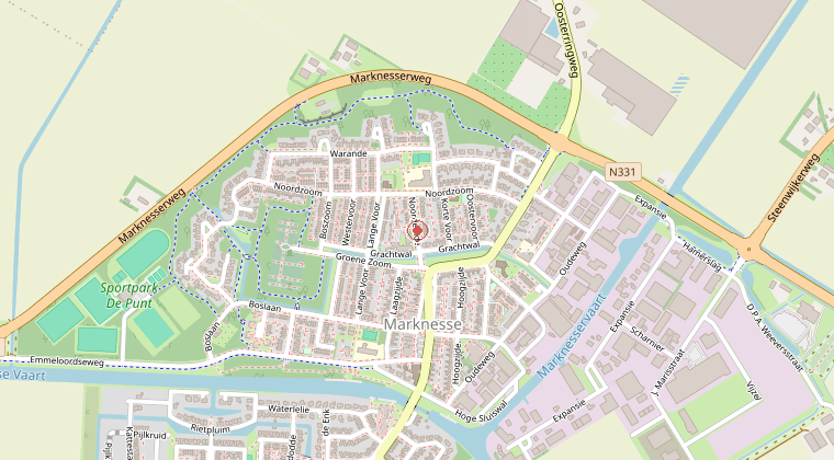 Kaart van de omgeving van de melding
