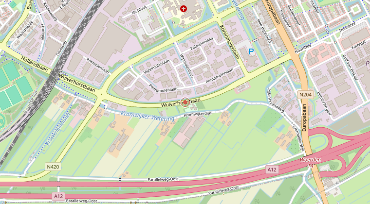 Kaart van de omgeving van de melding