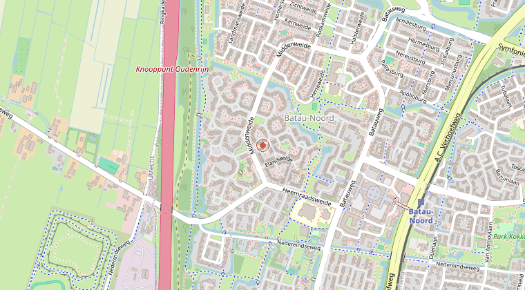 Kaart van de omgeving van de melding