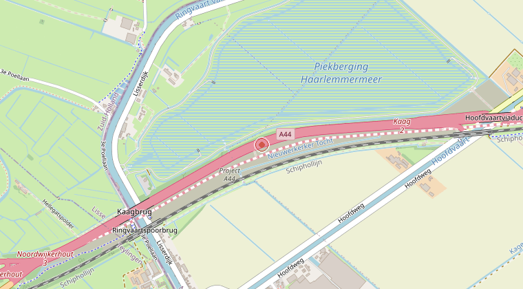 Kaart van de omgeving van de melding
