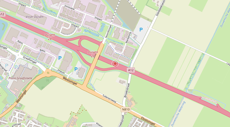 Kaart van de omgeving van de melding