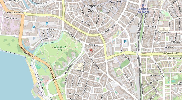 Kaart van de omgeving van de melding