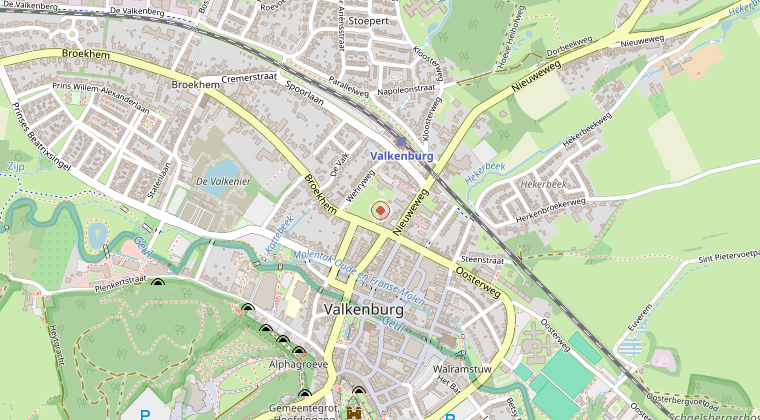 Kaart van de omgeving van de melding
