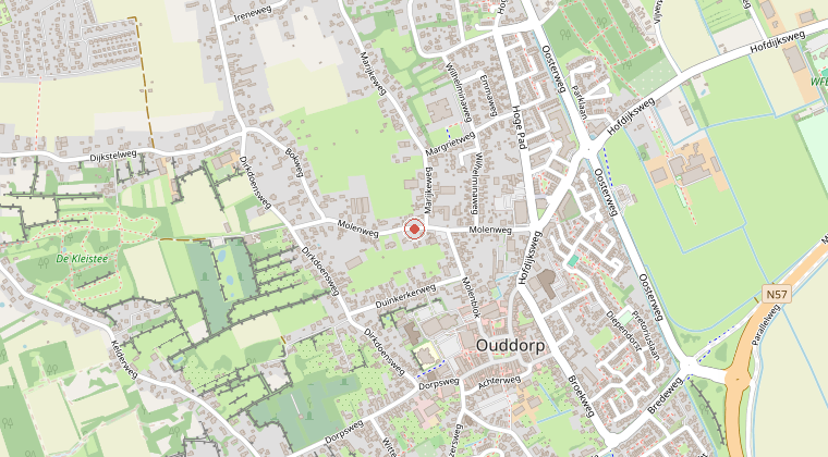 Kaart van de omgeving van de melding