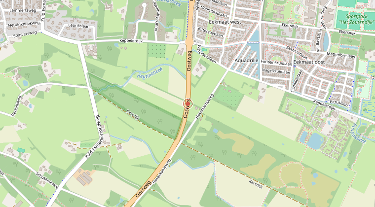 Kaart van de omgeving van de melding