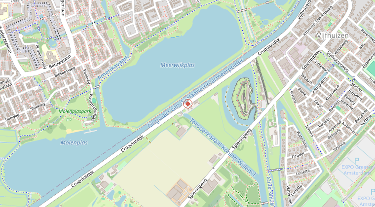 Kaart van de omgeving van de melding